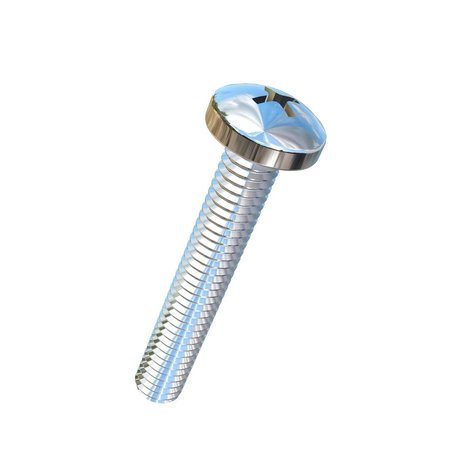 ALLIED TITANIUM M4-0.70 x 25 mm Phillips Pan Machine Screw, Plain Titanium 0036280